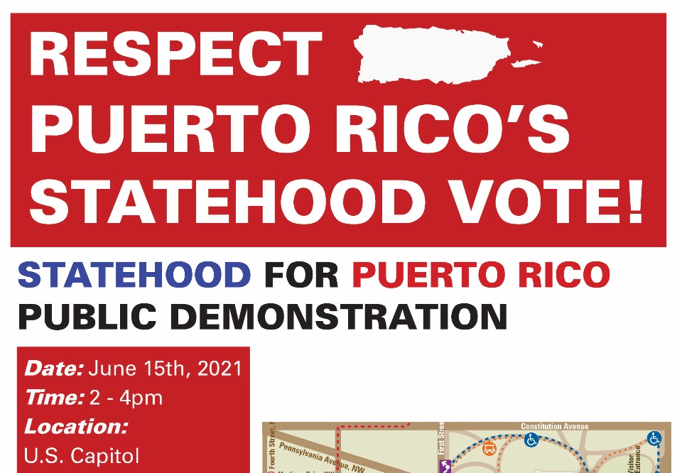 Press Release Demonstration Tells Congress “Respect Puerto Rico’s